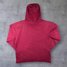 Load image into Gallery viewer, Weird Fish Mens Hoodie L Red Burgundy Embroidered Logo Pullover Y2K Outdoor