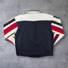 Load image into Gallery viewer, Vintage 90s Indian Blue Colour Block Striped Shirt Oversized XL Retro