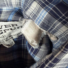 Load image into Gallery viewer, Vintage Silver Spur Western Cowboy Blue Grey White Check Long Sleeve Popper Shirt