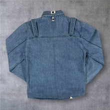 Load image into Gallery viewer, Etienne Ozeki Vintage Y2K Blue Denim Worker Jacket Shirt M Utility Strap 00s