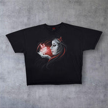 Load image into Gallery viewer, Early 00's Spiral Direct Goth Fantasy Fairy Graphic Black Cotton T-Shirt