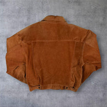Load image into Gallery viewer, Vintage Cable Car Clothiers Suede Leather Trucker Jacket Brown XL Western