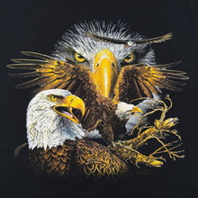 Load image into Gallery viewer, Bald Eagle Bird Animal Nature Wildlife Graphic Black Cotton T-Shirt