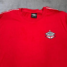 Load image into Gallery viewer, Umbro England Football Embroidered Mini Logo Tape Sleeve Short Sleeve T-Shirt