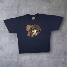 Load image into Gallery viewer, Vintage 90s Indiana Wolf Graphic T Shirt XL Navy Wildlife Animal USA