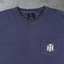 Load image into Gallery viewer, Vintage Tommy Hilfiger TH Pocket Logo Faded Blue Cotton Short Sleeve T-Shirt