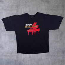 Load image into Gallery viewer, Elton John "The Red Piano" UK 2007 Pop Music Band Graphic Black Cotton T-Shirt