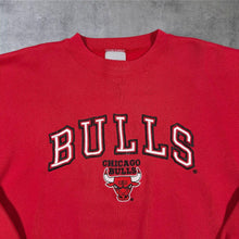 Load image into Gallery viewer, Vintage 90s Logo 7 Chicago Bulls NBA Sweatshirt XL Large Red Embroidered