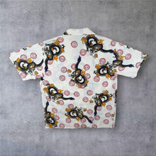 Load image into Gallery viewer, Vintage Fuhua Goth Y2K Traditional Dragon Patterned White Short Sleeve Shirt