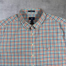 Load image into Gallery viewer, GANT Broadcloth Gingham Shirt Mens 2XL Blue Red Check Short Sleeve Regular Fit