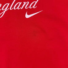 Load image into Gallery viewer, Early 00's Nike Silver Tag "England" Football Logo Graphic Red Ringer T-Shirt