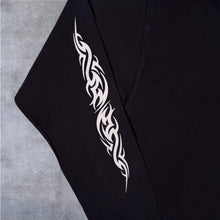 Load image into Gallery viewer, SHOK Hawaiian Vibin' Surfer Y2K Style Tribal Graphic Long Sleeve Black T-Shirt