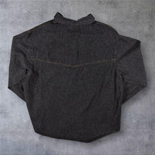 Load image into Gallery viewer, Vintage Young Style Cowboy Western Embellished Washed Black Grey Long Sleeve Shirt