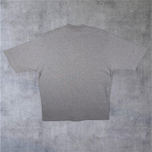 Load image into Gallery viewer, Vintage Adidas Embroidered Mini Centre Logo Grey Short Sleeve V-Neck Ribbed T-Shirt