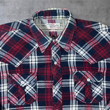 Load image into Gallery viewer, Vintage 80s Friendship Chinese Workwear Flannel Shirt 40 L Red Plaid Check