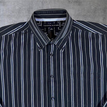 Load image into Gallery viewer, Tommy Hilfiger Multi Striped Long Sleeve Cotton Button-Up Dress Shirt