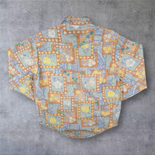 Load image into Gallery viewer, Vintage Cimarron Malaguena Floral Abstract Pattern Cowboy Western Long Sleeve Popper Shirt