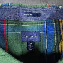 Load image into Gallery viewer, GANT Mens Shirt XL 43-44 Green Tartan Plaid Check Regular Fit Button Down