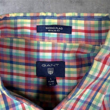 Load image into Gallery viewer, GANT "Madras Plaid Regular Fit" Multi Check Cotton Long Sleeve Button-Down Shirt
