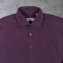 Load image into Gallery viewer, Vintage YSL Yves Saint Laurent Pour Homme Shirt 42 Purple Embroidered Logo XL