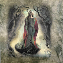 Load image into Gallery viewer, Vintage The Mountain (2003) John Shannon Fantasy Gothic Green Tie Dye Cotton T-Shirt