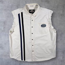 Load image into Gallery viewer, Harley Davidson Mens XXL Dirt Track Team Sleeveless Shirt Y2K White Biker Racing