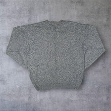 Load image into Gallery viewer, Vintage The Sweater Shop Embroidered Spellout Grey Cotton Acrylic Knit Jumper