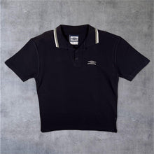 Load image into Gallery viewer, Early 00's Umbro Classic Embroidered Mini Logo Black Short Sleeve Polo Shirt
