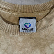 Load image into Gallery viewer, Vintage Liquid Blue Wolf Animal Wildlife Graphic Brown Tie Dye T-Shirt