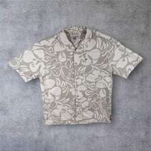 Load image into Gallery viewer, Vintage Y2K Quiksilver Hawaiian Shirt Mens L Cream Hibiscus Floral Surf 00s