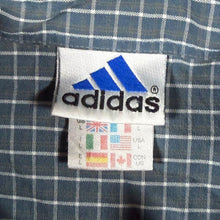 Load image into Gallery viewer, Vintage Adidas Khaki Navy White Check Heavy Cotton Long Sleeve Shirt