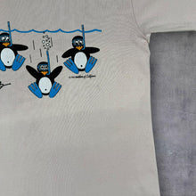 Load image into Gallery viewer, Vintage 1985 Santa Cruz T Shirt Adin California Penguin Diving Single Stitch 80s