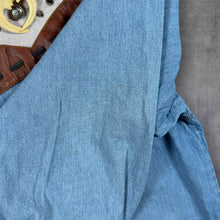 Load image into Gallery viewer, Vintage Stockerpoint Cowboy Western Panel Blue Denim Long Sleeve Popper Shirt