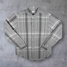 Load image into Gallery viewer, Calvin Klein Grey Mix Plaid Check Long Sleeve Cotton Slim Fit Shirt