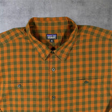Load image into Gallery viewer, Patagonia Mens XXL Organic Cotton Check Shirt Brown-Orange Green Plaid Long Sleeve
