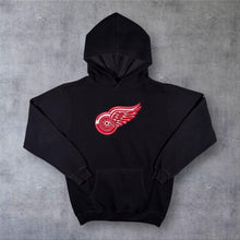 Load image into Gallery viewer, Vintage Y2K Reebok Detroit Red Wings NHL Face Off Hoodie Black Embroidered