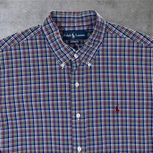 Load image into Gallery viewer, Vintage Ralph Lauren "Custom Fit" Plaid Check Mini Logo Long Sleeve Button-Up Cotton Shirt