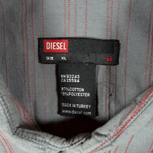 Load image into Gallery viewer, Early 00's Diesel Western Style Grey Red Striped Cotton Short Sleeve Shirt