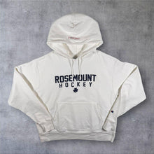 Load image into Gallery viewer, Champion Reverse Weave Rosemount Hockey Graphic White Pullover Hoodie
