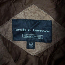 Load image into Gallery viewer, Vintage Croft & Barrow Brown Genuine Leather Bomber Jacket Mens Large L Y2K
