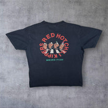 Load image into Gallery viewer, Weird Fish "Red Hot Chili Kippers" Music Band Parody Graphic Faded Black T-Shirt
