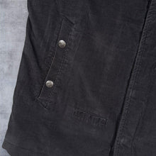 Load image into Gallery viewer, Pretty Green Black Corduroy Jacket Size S Overshirt Popper Snap Mod Workwear