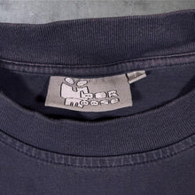 Load image into Gallery viewer, Early 00's Uber Moose "Start When You Stop" Faded Navy Blue Graphic Cotton T-Shirt