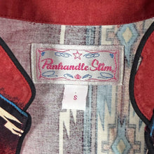 Load image into Gallery viewer, Vintage Panhandle Slim Cowboy Western Aztec Pattern Long Sleeve Collarless Popper Shirt