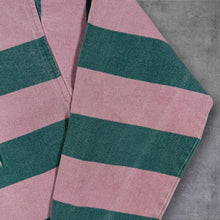 Load image into Gallery viewer, Vintage 90s D.E.A.L Rugby Smock M Pink Green Stripe 1/4 Zip Boxy Pullover