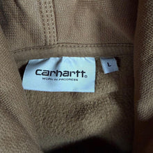 Load image into Gallery viewer, Carhartt WIP Hooded American Script Sweat Hoodie Brown Large L Mini Logo