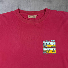 Load image into Gallery viewer, Early 00's Weird Fish "Billy The Squid" Cartoon Graphic Faded Red Cotton T-Shirt