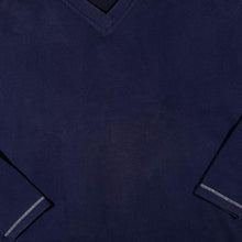 Load image into Gallery viewer, Vintage Trader Jeans Company Sweatshirt Mens L Navy V Neck Contrast Stitch 90s