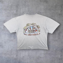 Load image into Gallery viewer, Early 00's Weird Fish Cartoon Spellout Graphic Faded Grey Cotton T-Shirt