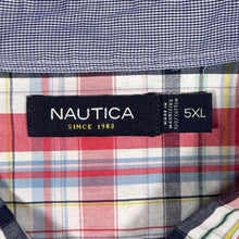 Load image into Gallery viewer, Nautica Red White Multi Check Button-Down Cotton Short Sleeve Shirt